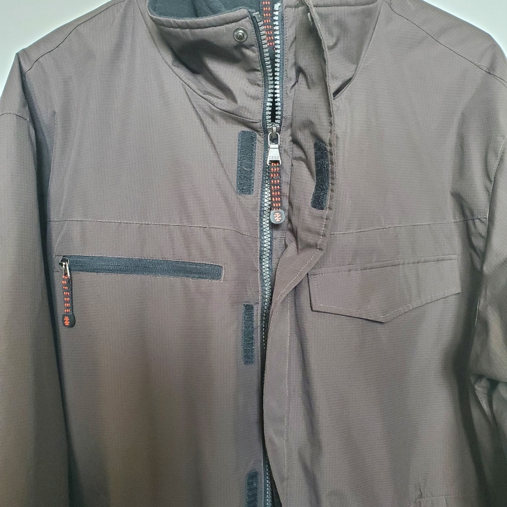 Classic Izod Sport Jacket Men's, XL, Brown, Black Fleece Inside, Great Jacket - Picture 3 of 7